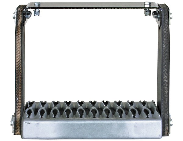 Buyers Products Truck Step, Multi-Use, 12 Inch Width X 11 Inch Length, Treaded Steel Step Plate, Belted Rubber Side Straps – 5231112