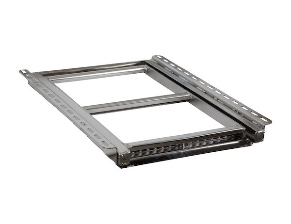Buyers Products Truck Step, Retractable Slide-IN Step, 2-RUNG, Single, Flat Step, Natural, Stainless Steel, Bolted or Welded Installation – 5232001