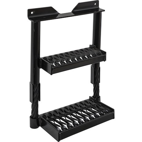 Buyers Products Truck Step, Cable Type Step, 2-RUNG, Single, Flat Step, Powder Coated, Black, Carbon Steel – 5232216