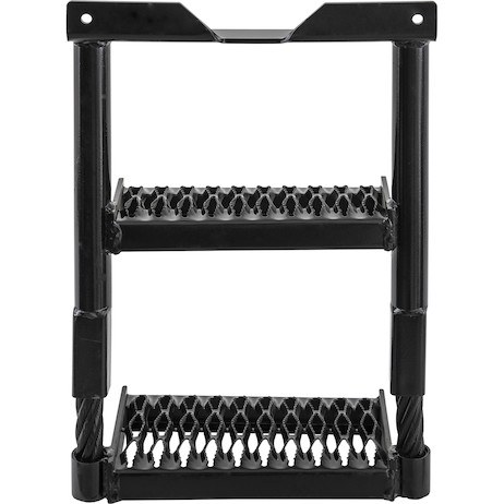 Buyers Products Truck Step, Cable Type Step, 2-RUNG, Single, Flat Step, Powder Coated, Black, Carbon Steel – 5232216