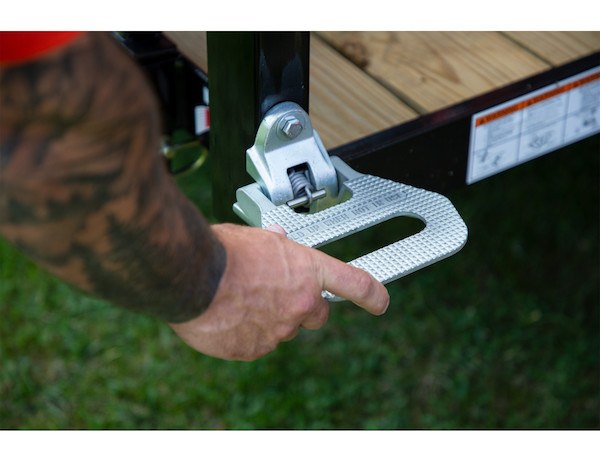 Buyers Products Truck Step, Body Mount, Single, Flat Step, Folds Up, Zinc Plated, Silver, Cast Steel, Bolt-On – 5236586