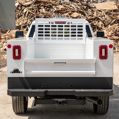 Buyers Products Headache Rack, Kabgard™, Louvered, Powder-Coat, White, Carbon Steel, For Service Body Trucks – 5404927