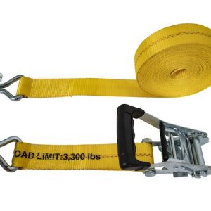 Buyers Products Tie Down Strap, Cargo Tie Down, 30 Foot Long, 3300 Pound Load Capacity, 10000 Pound Break Strength, With Ratchet, Polyester – 5483000