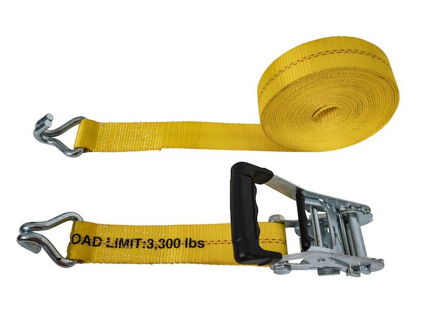 Buyers Products Tie Down Strap, Cargo Tie Down, 30 Foot Length X 2 Inch Width, With Ratchet, 3300 Pound Work Load Capacity – 5483000CC
