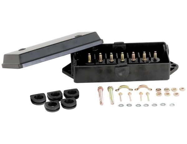 Buyers Products Wire Terminal Block, 7 Terminals, Black, Polypropylene – 5601100