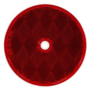 Buyers Products Reflector, Red Lens, 3.19 Inch Round, Without Housing, Bolt on – 5623316