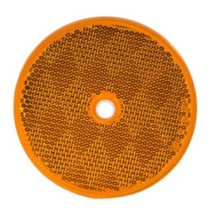 Buyers Products Reflector, Amber Lens, 3.19 Inch Round, Without Housing, Bolt on – 5623317