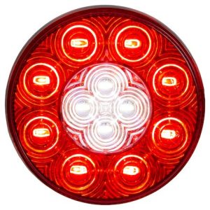 Buyers Products Trailer Light, Stop/ Turn/ Tail/ Backup Light, LED, Round, Clear/ Red Lens, 4.33 Inch Diameter X 0.94 Inch Depth – 5624130