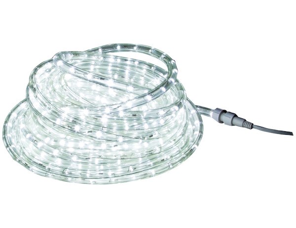 Buyers Products Rope Light, LED, With DC Plug, 52-1/2 Foot X 1/2 Inch, IP67 Waterproof, Bracket Mount, With Plug/ Power Cable/ Clips – 5625576