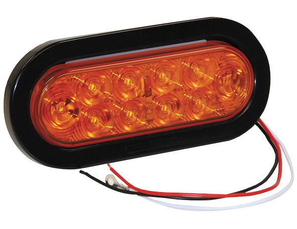 Buyers Products Trailer Light, Turn Signal, LED, Oval, 2.69 Watt, 12 Volt DC, Amber, 6-3/8 Inch Length X 1 Inch Width X 2-1/4 Inch Hight – 5626210