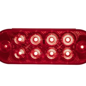 Buyers Products Trailer Light, Stop/ Turn/ Tail Light, LED, Oval, 1.55 Watt, 12 Volt DC, Red – 5626510