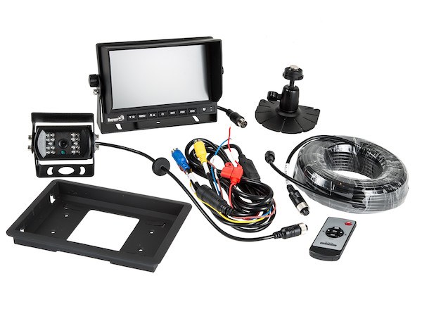 Buyers Products Backup Camera, Universal Mount, 7 Inch Full Color Monitor Displays, 800 X 480 Resolution, With Night Vision, Black Housing – 8883000