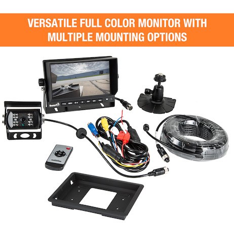 Buyers Products Backup Camera, Universal Mount, 7 Inch Full Color Monitor Displays, 800 X 480 Resolution, With Night Vision, Black Housing – 8883000
