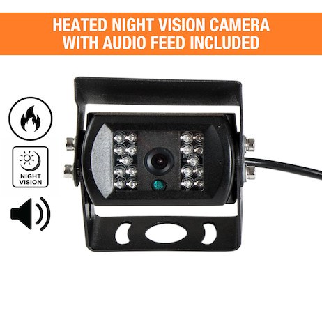 Buyers Products Backup Camera, Universal Mount, 7 Inch Full Color Monitor Displays, 800 X 480 Resolution, With Night Vision, Black Housing – 8883000