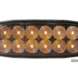 Buyers Products Warning Light, 5.14 Inch Length X 1.99 Inch Width X 0.26 Inch Height, Adhesive Surface Mount, LED, Amber Lens – 8890400