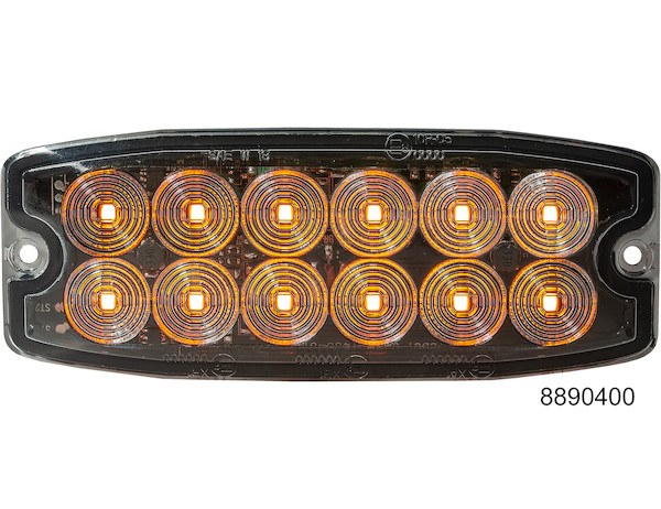 Buyers Products Warning Light, 5.14 Inch Length X 1.99 Inch Width X 0.26 Inch Height, Adhesive Surface Mount, LED, Amber Lens – 8890400