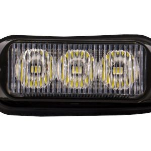 Buyers Products Warning Light, 3-7/8 Inch Width X 1-5/8 Height, Surface Mount, Strobe, Clear Lens, 3 Clear LED Bulbs, 12 Flash Patterns – 8891121