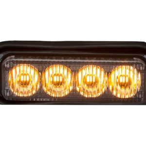 Buyers Products Warning Light, 4.8 Inch Length X 1.35 Inch Width X 1.61 Height, Mini Bar, Surface Mount, Strobe, Amber, 19 Flash Patterns – 8891130