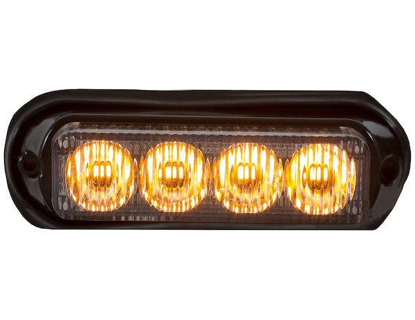 Buyers Products Warning Light, 4.8 Inch Length X 1.35 Inch Width X 1.61 Height, Mini Bar, Surface Mount, Strobe, Amber, 19 Flash Patterns – 8891130
