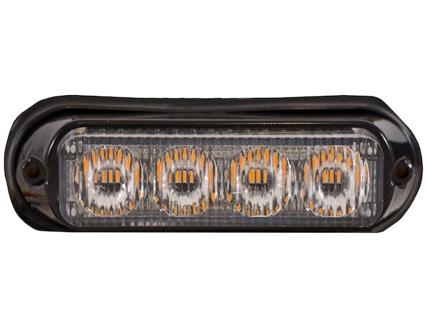 Buyers Products Warning Light, 4.8 Inch Length X 1.35 Inch Width X 1.61 Height, Mini Bar, Surface Mount, Strobe, Amber, 19 Flash Patterns – 8891130
