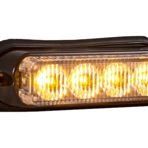 Buyers Products Warning Light, 4.8 Inch Length X 1.35 Inch Width X 1.61 Height, Mini Bar, Surface Mount, Strobe, Amber, 19 Flash Patterns – 8891130