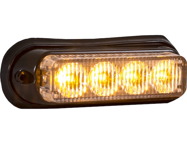 Buyers Products Warning Light, 4.8 Inch Length X 1.35 Inch Width X 1.61 Height, Mini Bar, Surface Mount, Strobe, Amber, 19 Flash Patterns – 8891130