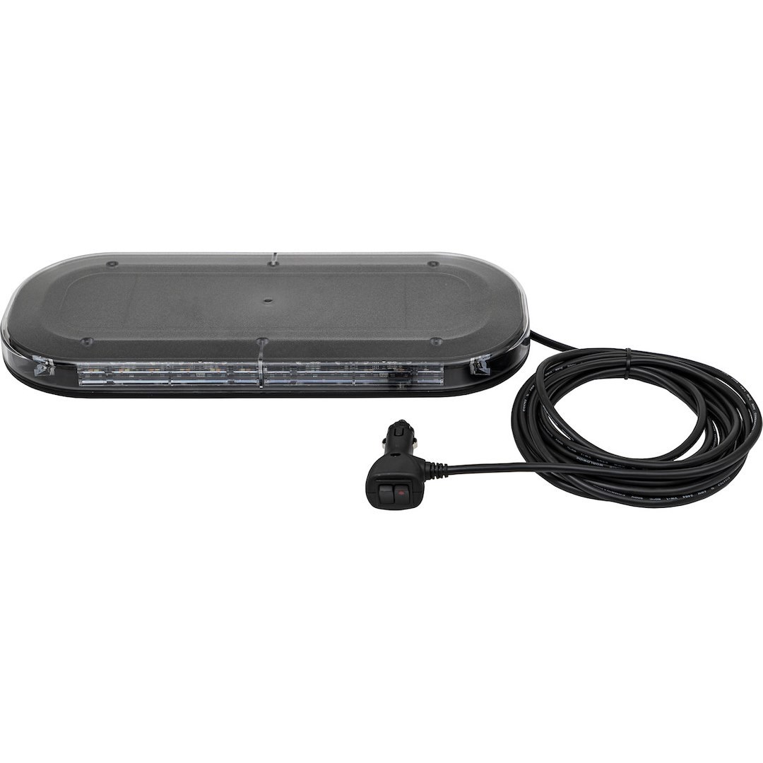 Buyers Products Warning Light, 15.74 Inch Width, 6.77 Inch Depth, 1.45 Inch Height, Mini Light Bar, Magnetic or Bolt-On Mount, LED, Oval – 8891160
