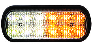 Buyers Products Warning Light, 5-1/2 Inch Width X Height, Surface Mount, Strobe, Clear Lens, 6 Clear LED Bulbs and 6 Amber Bulbs – 8891602