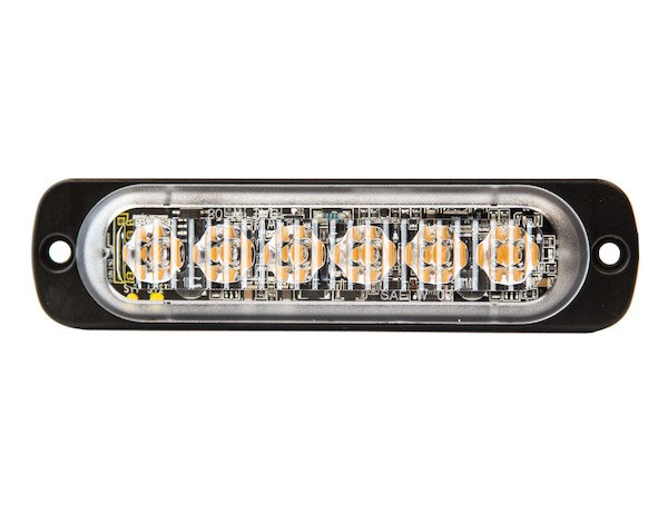 Buyers Products Warning Light, For Use on Work Trucks/ Utility Truck/ Trailers, 4.4 Inch Length, Rectangular, 1 Amp at 12 Volt, 6 Bulbs – 8891902