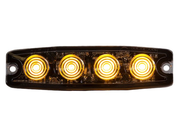 Buyers Products Warning Light, 4-1/2 Inch Length X 0.26 Inch Width X 1.18 Height, Mini Bar, Surface Mount, Strobe, Amber Lens – 8892240