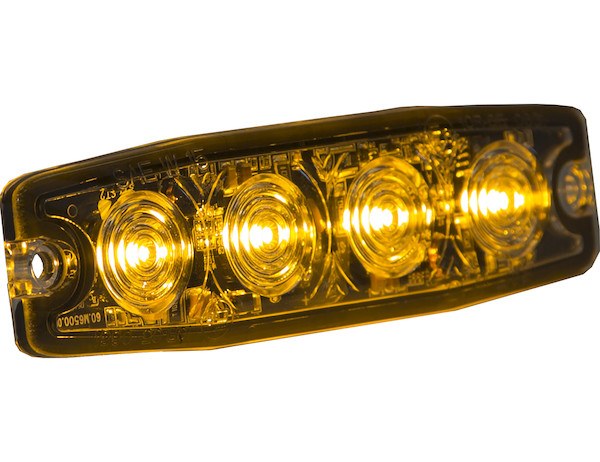Buyers Products Warning Light, 4-1/2 Inch Length X 0.26 Inch Width X 1.18 Height, Mini Bar, Surface Mount, Strobe, Amber Lens – 8892240
