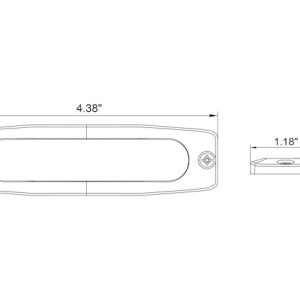 Buyers Products Warning Light, 4-1/2 Inch Length X 0.26 Inch Width X 1.18 Height, Mini Bar, Surface Mount, Strobe, Amber Lens – 8892240