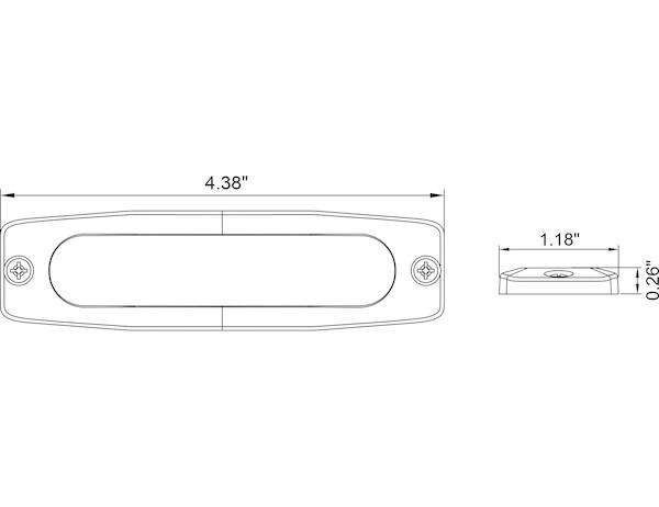 Buyers Products Warning Light, 4.38 Inch Length X 0.26 Inch Width X 1.18 Inch Hight, Rectangular, 0.65 Amp at 12 Volt, Surface Mount, Strobe – 8892248