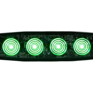 Buyers Products Warning Light, 4-1/2 Inch Length X 0.26 Inch Width X 1.18 Inch Hight, Mini Bar, Surface Mount, LED Strobe, Green Lens – 8892249