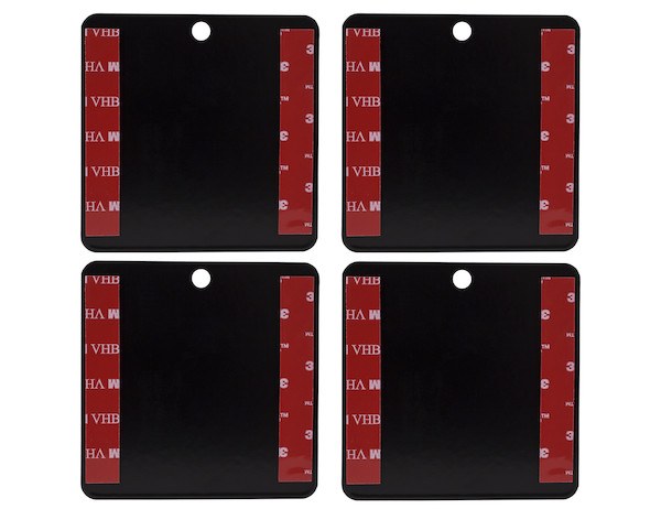Buyers Products Warning Light Mount, For Mounting Light Bars and Warning Lights to Aluminum Cabs, 3-1/2 Inch X 3-1/2 Inch, Adhesive Back – 8895404