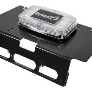 Buyers Products Light Bar Mounting Kit, Roof Mount, OEM Third Brake Light Location, Powder Coated, Black, Aluminum – 8895551
