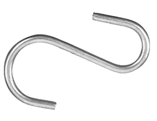 Buyers Products Multi Purpose Hook, S-Hook, For Use with Rubber Tarp Strap, Silver, Carbon Steel, Single – 9225