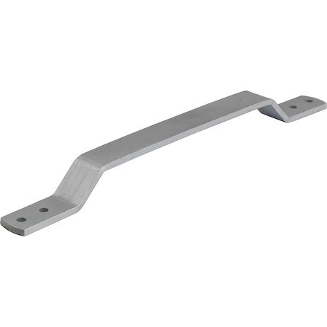Buyers Products Exterior Grab Bar, Anodized, Aluminum, 16 Inch, Surface Mount, Flat Grab Handle, Single – B239916AL