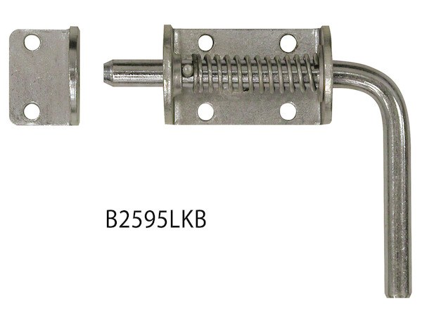 Buyers Products Tailgate Latch, Trailer Mount, Spring Latch, Includes Bolt/ Housing and Keeper – B2595LKB