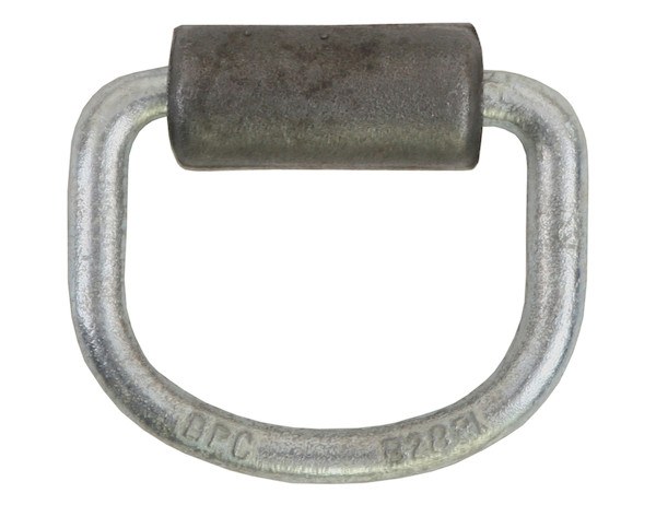 Buyers Products D-Ring, 1.94 Inch Ring Diameter, Rope Ring, 2000 Pound Working Load Limit, Weld-On, Raw, Zinc-Plated Steel – B28F