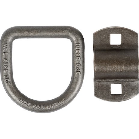 Buyers Products D-Ring, 1/2 Inch Ring Diameter, Single, With 2 Hole Bracket – B38PKGD