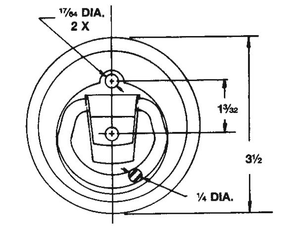Buyers Products D-Ring, Rope Ring, For Use with 3 Inch Diameter Mounting Hole IN 1/4 Inch or Thicker Material, 500 Pound Working Load Limit – B703