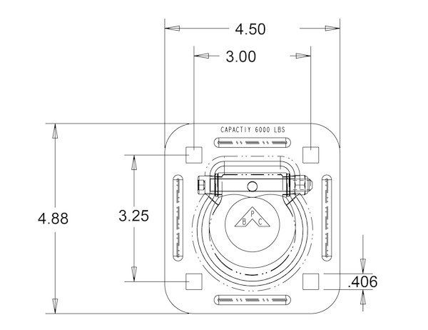 Buyers Products D-Ring, Rope Ring, Iron Ring, 2000 Pound Working Load Limit – B801A