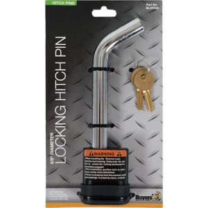 Buyers Products Trailer Hitch Pin, Bent Pin, 5/8 Inch Diameter, Use with 2-1/2 and 2 Inch Tube Size Receivers, With Keyed Lock, Steel – BLHP200