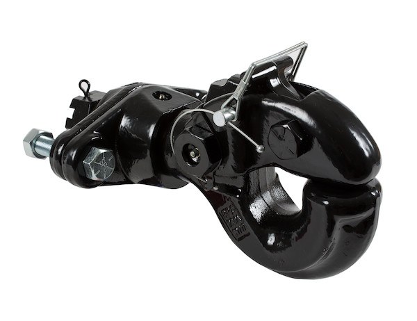 Buyers Products Pintle Hook, Rated to 60000 Pounds, 12000 Pound Vertical Load Limit, Swivel Style, Bolt-On, Powder Coated, Black – BP760A