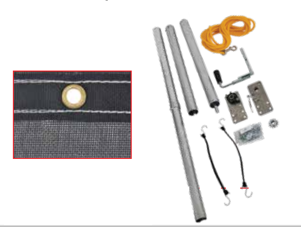 Buyers Products Tarpaulin Roller Kit, Dtt Series, For Dump Body and Dump Bed Application, Manual Crank Handle Operated – DTT7018