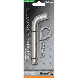 Buyers Products Trailer Hitch Pin, Bent Pin, 5/8 Inch Diameter, Use with Class III and IV Receivers, With Clip, Single, Clamshell – HP6253WCP