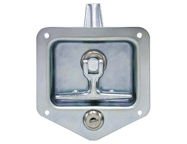 Buyers Products Door Latch Assembly, Aftermarket T-Handle, Mounts Into 3-7/8 X 3-5/16 Inch Recessed Opening – L8815