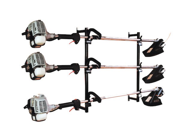 Buyers Products Grass Trimmer Rack, For Enclosed Landscape Trailers, Holds Three Trimmers, Mounts to Side Walls of Trailers/ Sheds and Garages – LT12