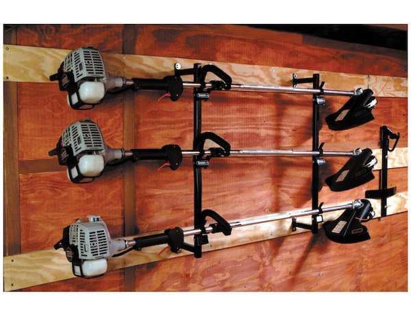 Buyers Products Grass Trimmer Rack, For Enclosed Landscape Trailers, Holds Three Trimmers, Mounts to Side Walls of Trailers/ Sheds and Garages – LT12